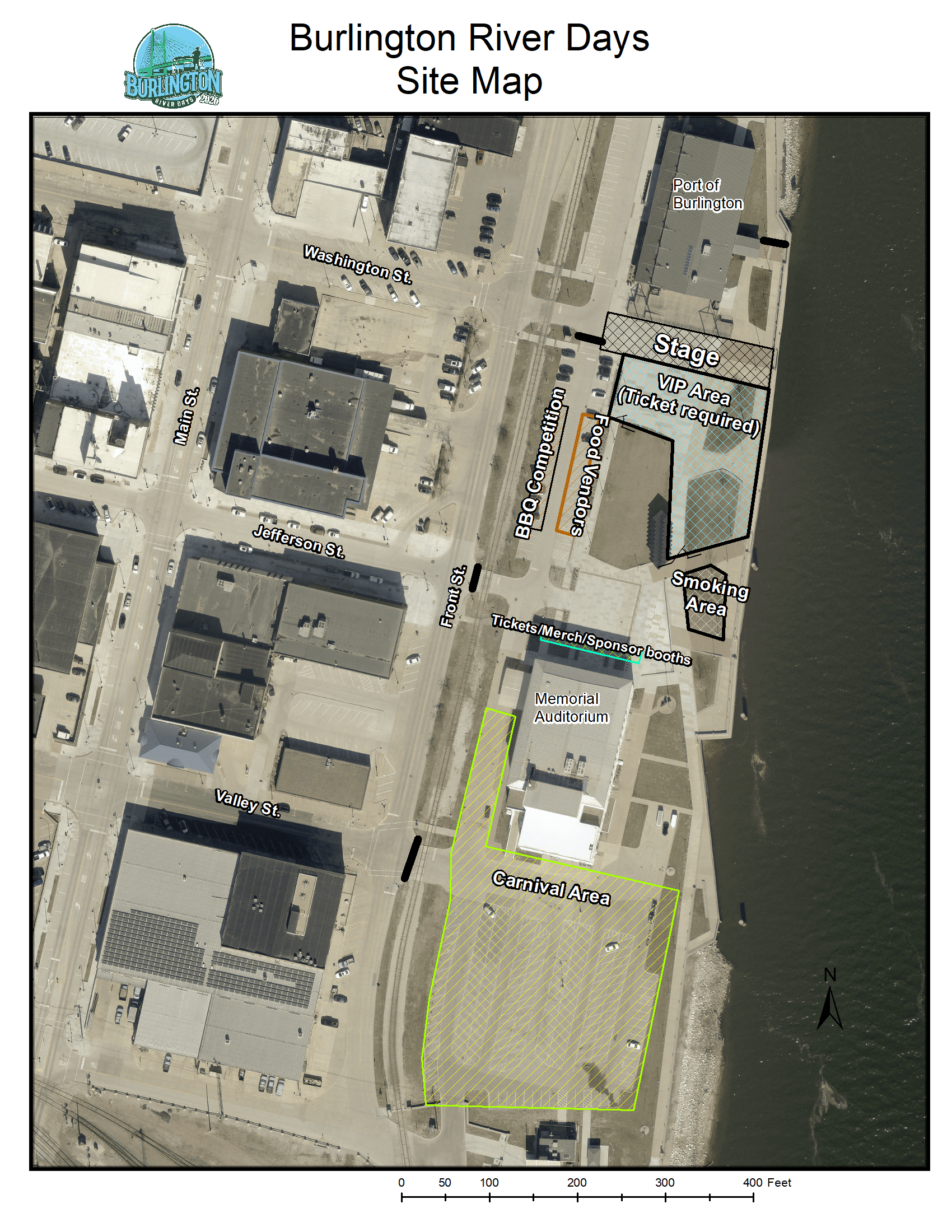 Burlington River Days Site Map